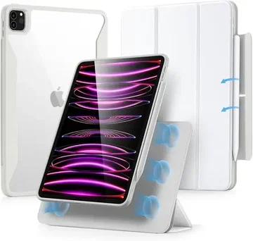 ESR Rebound Hybrid 360 iPad Pro 12.9 2021 / 2022 Hoes Afneembare Cover Wit