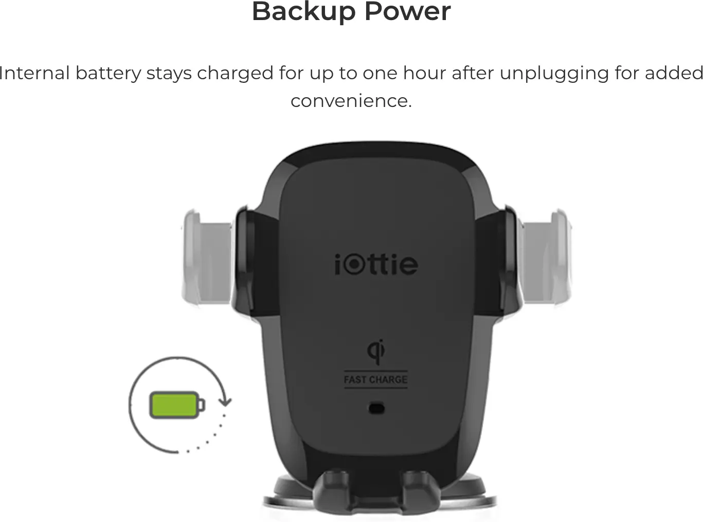 iOttie Auto Sense Telefoonhouder Auto Ventilatierooster met Qi Draadloos Opladen afbeelding 6
