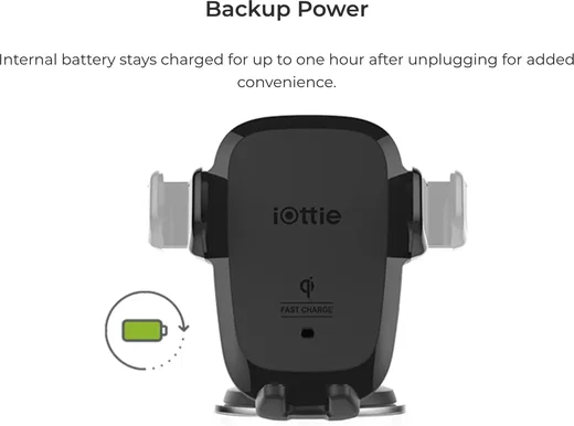 iOttie Auto Sense Telefoonhouder Auto Ventilatierooster met Qi Draadloos Opladen afbeelding 6