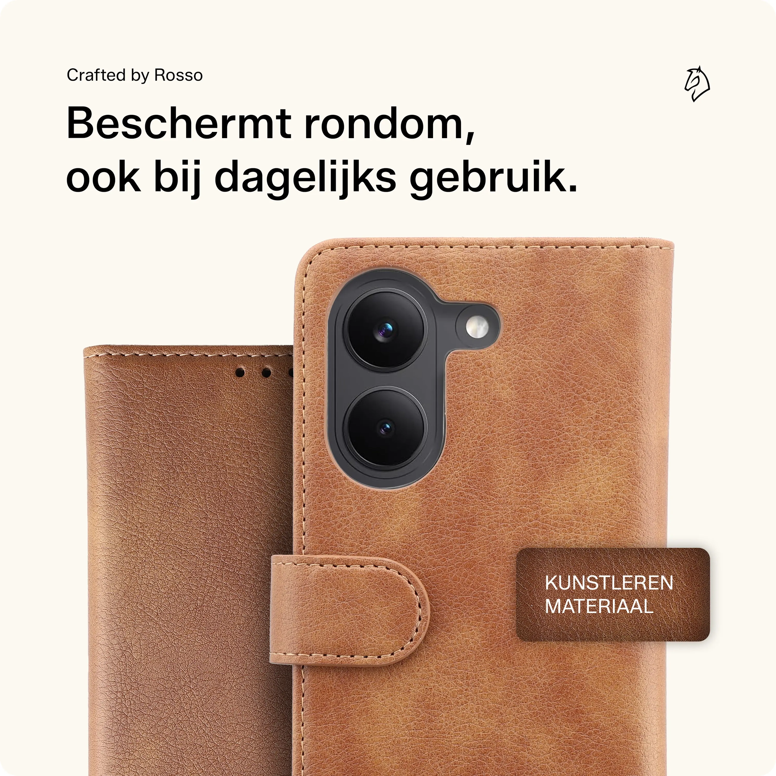 Rosso Element Xiaomi Poco X8 Pro Hoesje Book Case Wallet Bruin afbeelding 3