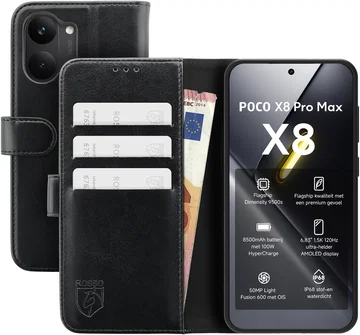 Rosso Element Xiaomi Poco X8 Pro Max Hoesje Book Case Wallet Zwart