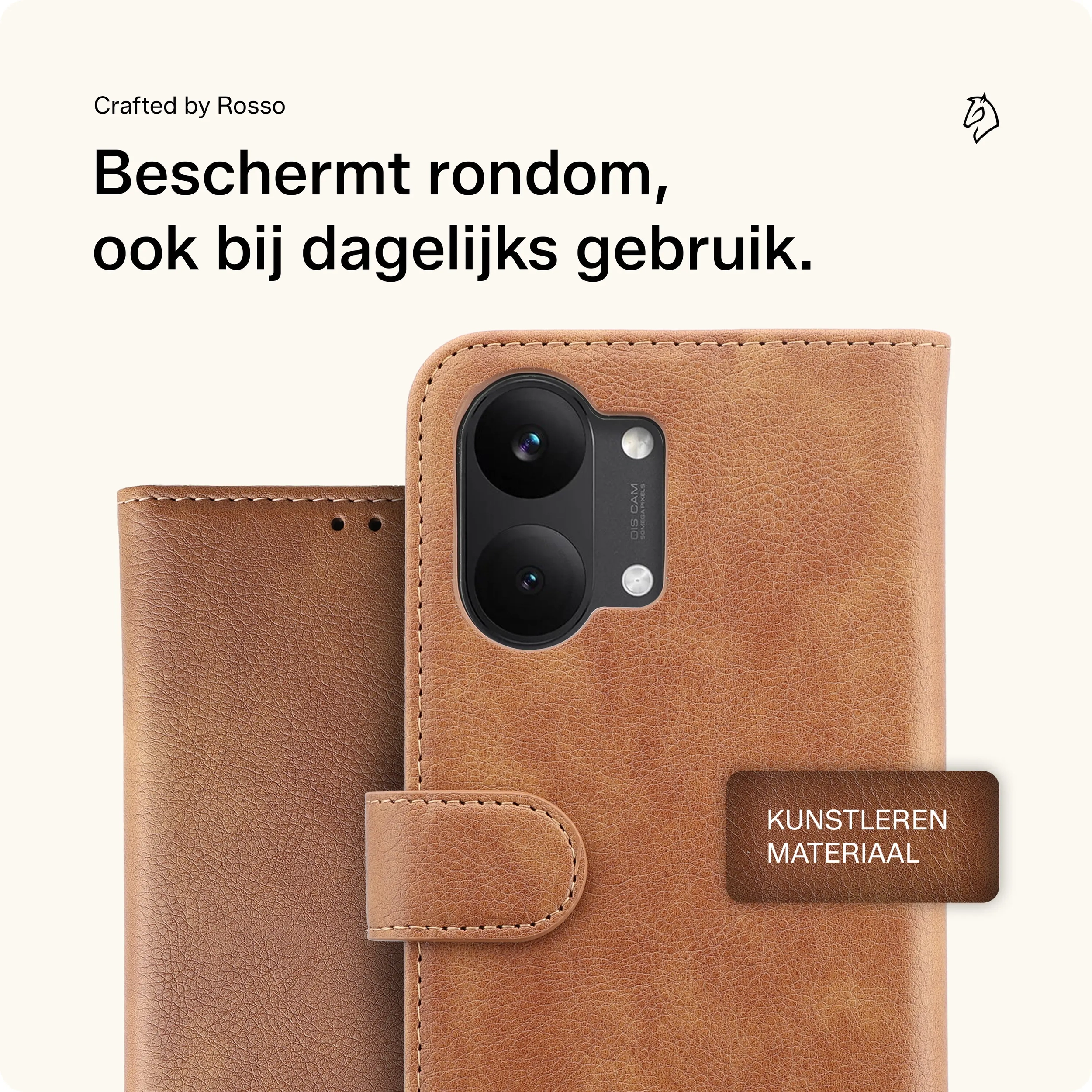 Rosso Element Xiaomi Poco X8 Pro Max Hoesje Book Case Wallet Bruin afbeelding 3