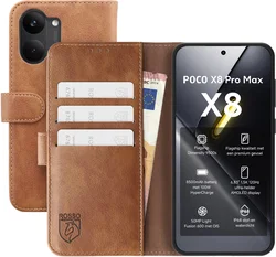 Rosso Element Xiaomi Poco X8 Pro Max Hoesje Book Case Wallet Bruin afbeelding