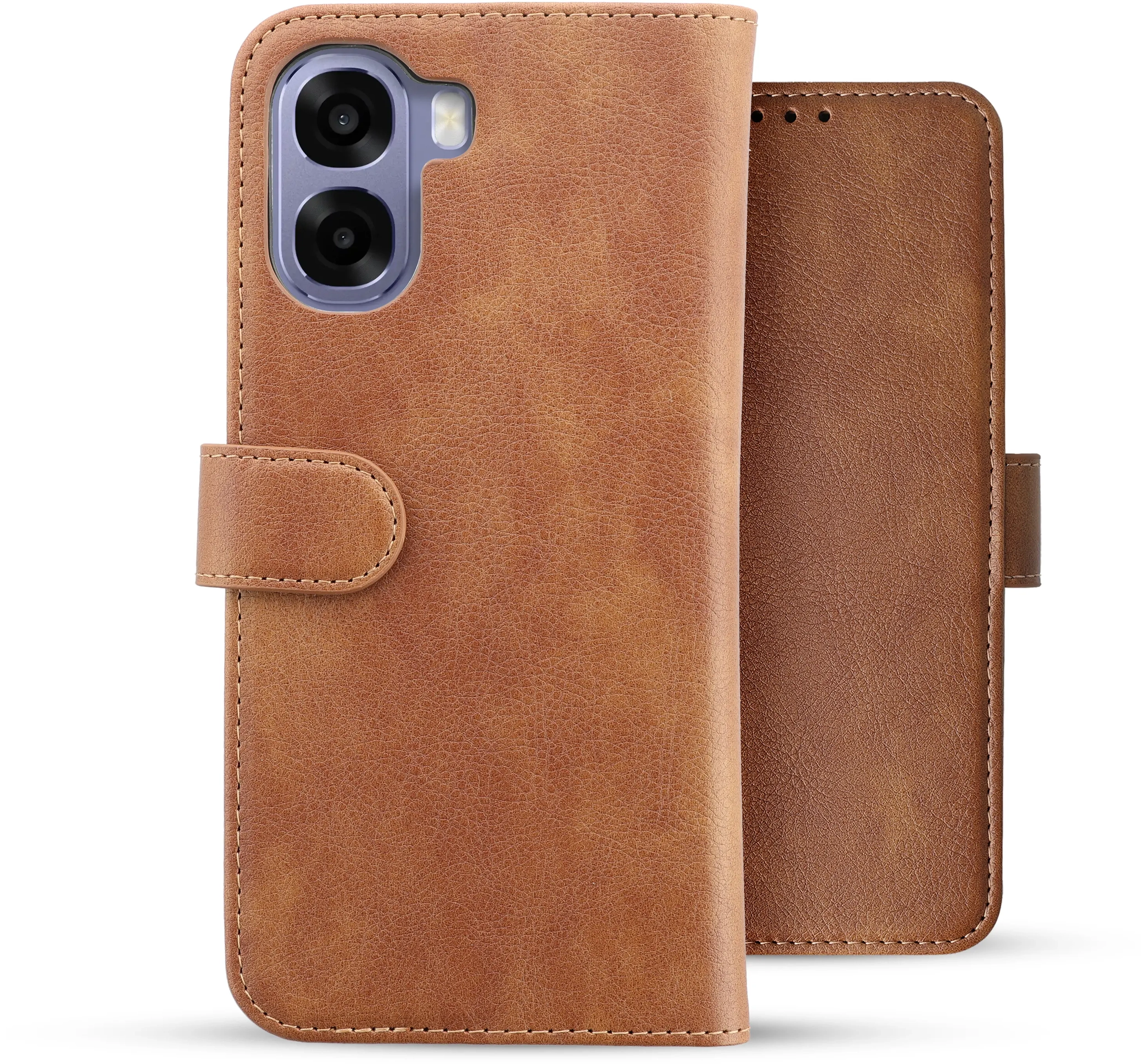 Rosso Element Oppo A6x Hoesje Book Case Wallet Bruin afbeelding 2