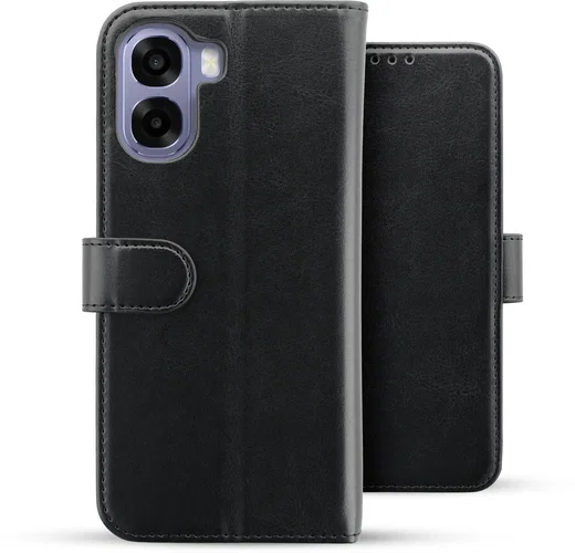 Rosso Element Oppo A6x Hoesje Book Case Wallet Zwart afbeelding 2