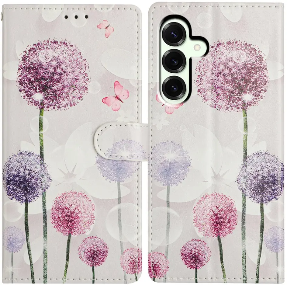 Samsung Galaxy A57 Hoesje Portemonnee Book Case Paardenbloem afbeelding 1