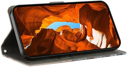 Samsung Galaxy A57 Hoesje Portemonnee Book Case Bloemenveld afbeelding 5