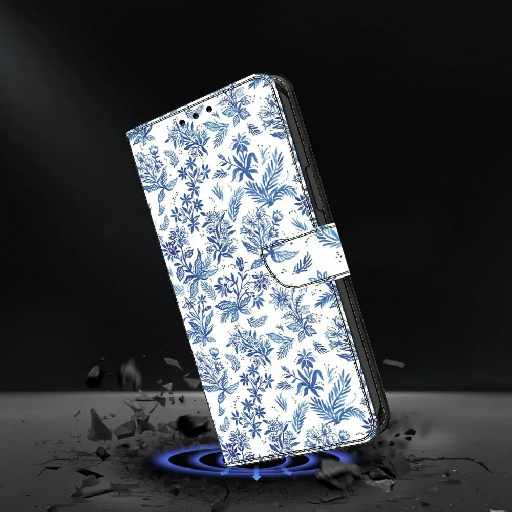 Samsung Galaxy A57 Hoesje Portemonnee Book Case Bloemenveld afbeelding 6