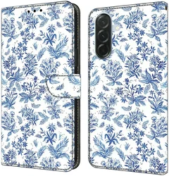 Samsung Galaxy A57 Hoesje Portemonnee Book Case Bloemenveld afbeelding