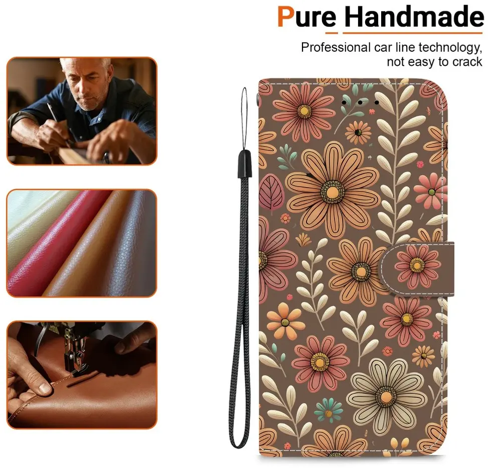 Samsung Galaxy A57 Hoesje Portemonnee Book Case Bloessem afbeelding 2