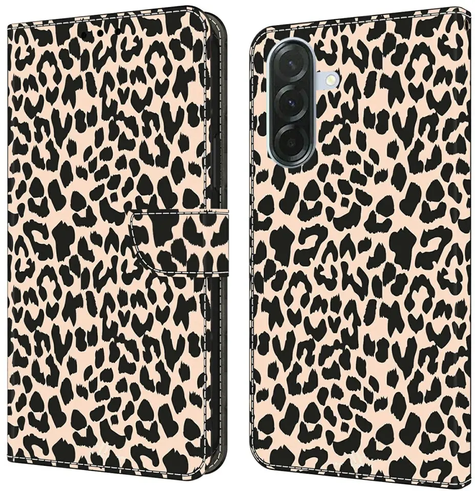 Samsung Galaxy A57 Hoesje Portemonnee Book Case Luipaard afbeelding 1