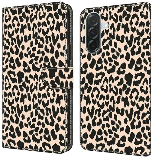 Samsung Galaxy A57 Hoesje Portemonnee Book Case Luipaard afbeelding 1