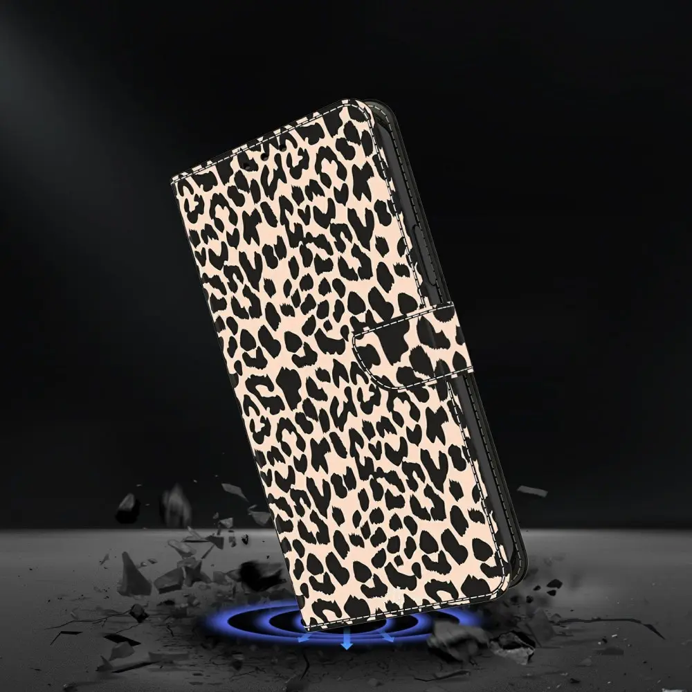 Samsung Galaxy A37 Hoesje Portemonnee Book Case Luipaard afbeelding 4