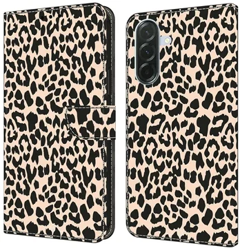 Samsung Galaxy A37 Hoesje Portemonnee Book Case Luipaard