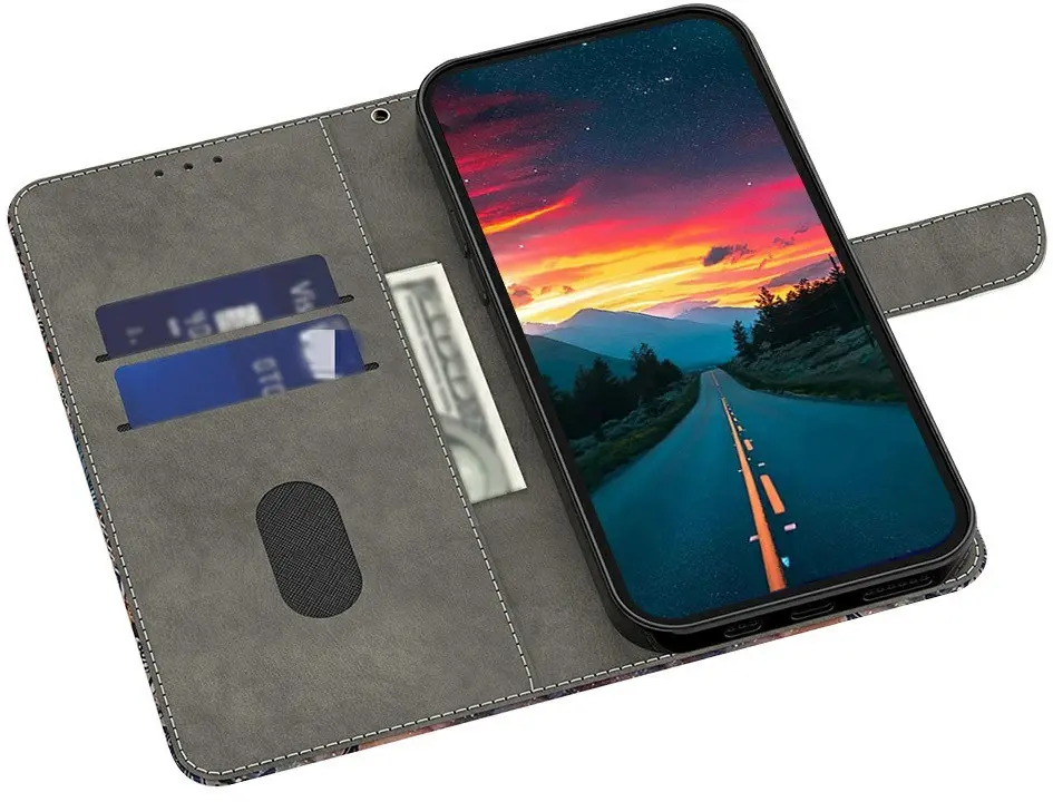 Samsung Galaxy A37 Hoesje Portemonnee Book Case Luipaard afbeelding 2