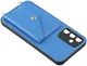 Samsung Galaxy A57 Hoesje met Pasjeshouder Litchi PU Leer met Koord Blauw afbeelding 6
