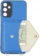 Samsung Galaxy A57 Hoesje met Pasjeshouder Litchi PU Leer met Koord Blauw afbeelding 3