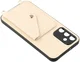 Samsung Galaxy A57 Hoesje met Pasjeshouder Litchi PU Leer met Koord Beige afbeelding 6