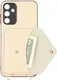 Samsung Galaxy A57 Hoesje met Pasjeshouder Litchi PU Leer met Koord Beige afbeelding 3