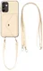 Samsung Galaxy A57 Hoesje met Pasjeshouder Litchi PU Leer met Koord Beige