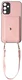 Samsung Galaxy A57 Hoesje met Pasjeshouder Litchi PU Leer met Koord Roze afbeelding 2