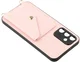 Samsung Galaxy A37 Hoesje met Pasjeshouder Litchi PU Leer met Koord Roze afbeelding 6