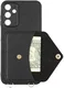 Samsung Galaxy A57 Hoesje met Pasjeshouder Litchi PU Leer met Koord Zwart afbeelding 3