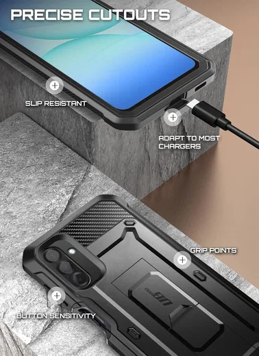 SUPCASE UB Pro Samsung Galaxy A17 Hoesje Full Protect Kickstand Zwart afbeelding 5