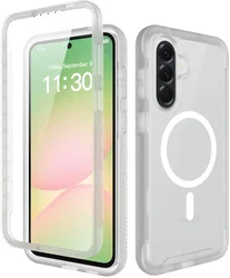 Samsung Galaxy A57 Hoesje Full Protect 360° Cover met MagSafe Matte Transparant afbeelding