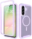 Samsung Galaxy A57 Hoesje Full Protect 360° Cover met MagSafe Matte Paars