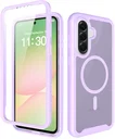 Samsung Galaxy A57 Hoesje Full Protect 360° Cover met MagSafe Matte Paars