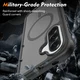 Samsung Galaxy A57 Hoesje Full Protect 360° Cover met MagSafe Matte Zwart afbeelding 4