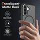 Samsung Galaxy A57 Hoesje Full Protect 360° Cover met MagSafe Matte Zwart afbeelding 2