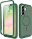 Samsung Galaxy A57 Hoesje Full Protect 360° Cover met MagSafe Matte Groen afbeelding 1