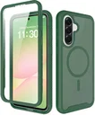 Samsung Galaxy A57 Hoesje Full Protect 360° Cover met MagSafe Matte Groen