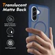 Samsung Galaxy A57 Hoesje Full Protect 360° Cover met MagSafe Matte Blauw afbeelding 2