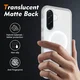 Samsung A37 / A36 / A56 Hoesje Full Protect 360° Cover MagSafe Matte Transparant afbeelding 2