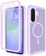 Samsung A37 / A36 / A56 Hoesje Full Protect 360° Cover MagSafe Matte Paars afbeelding 1