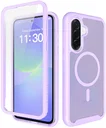 Samsung A37 / A36 / A56 Hoesje Full Protect 360° Cover MagSafe Matte Paars