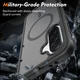 Samsung A37 / A36 / A56 Hoesje Full Protect 360° Cover MagSafe Matte Zwart afbeelding 3