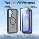 Samsung A37 / A36 / A56 Hoesje Full Protect 360° Cover MagSafe Matte Zwart afbeelding 5