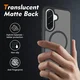 Samsung A37 / A36 / A56 Hoesje Full Protect 360° Cover MagSafe Matte Zwart afbeelding 2
