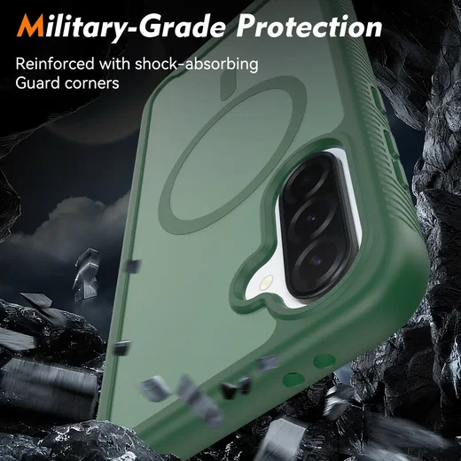 Samsung A37 / A36 / A56 Hoesje Full Protect 360° Cover MagSafe Matte Groen afbeelding 4
