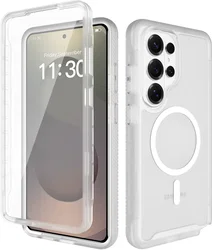 Samsung S26 Ultra Hoesje Full Protect 360° Cover met MagSafe Matte Transparant afbeelding
