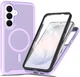 Samsung Galaxy S26 Hoesje Full Protect 360° Cover met MagSafe Matte Paars