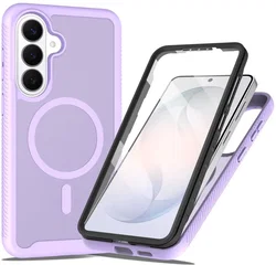 Samsung Galaxy S26 Hoesje Full Protect 360° Cover met MagSafe Matte Paars afbeelding