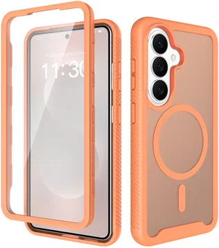 Samsung Galaxy S26 Hoesje Full Protect 360° Cover met MagSafe Matte Oranje