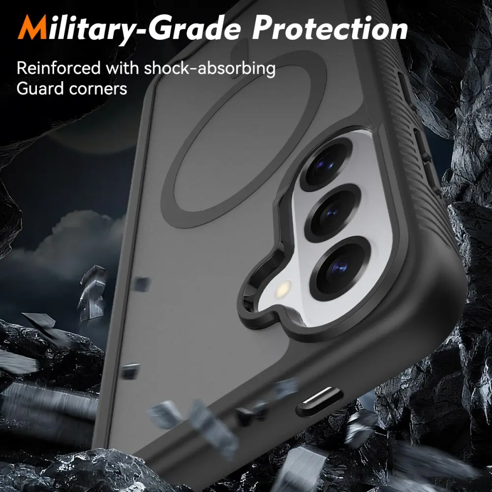 Samsung Galaxy S26 Hoesje Full Protect 360° Cover met MagSafe Matte Zwart afbeelding 3
