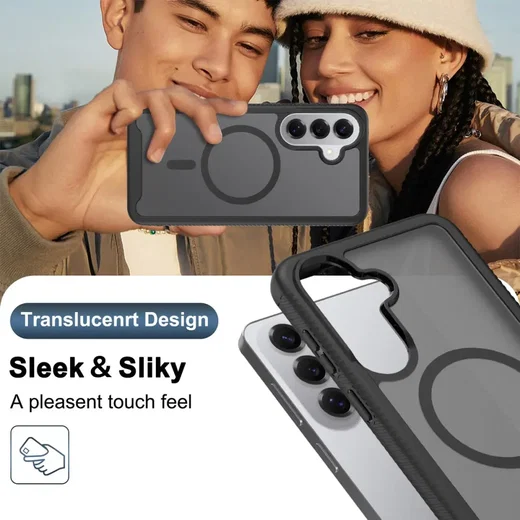 Samsung Galaxy S26 Hoesje Full Protect 360° Cover met MagSafe Matte Zwart afbeelding 8