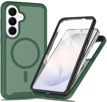 Samsung Galaxy S26 Hoesje Full Protect 360° Cover met MagSafe Matte Groen
